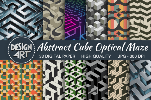 Abstract Cube Optical Maze: A Pattern for Bold Design