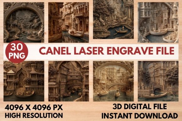 Canel Laser Engrave File: Premium PNGs for Stunning Projects