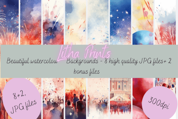 Create Stunning 4th July Designs with Watercolour Backgrounds