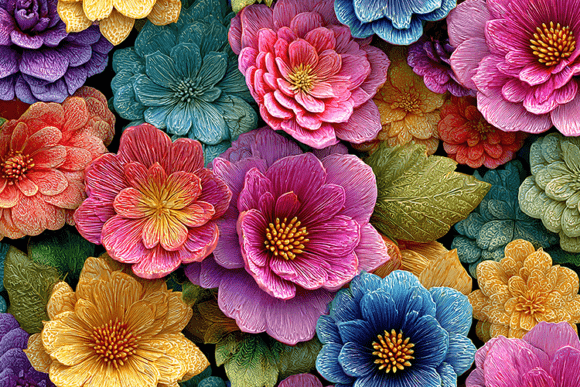 Discover the Vibrant Multicolor Floral Pattern Background