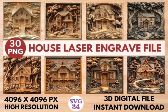 House Laser Engrave File for Stunning Home Decor Projects