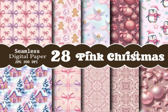 Pink Christmas Seamless Patterns: A Sweet Twist on Festive Design