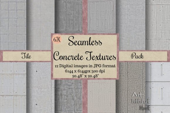 Seamless Tile Concrete Textures, 4K: Your Design Foundation