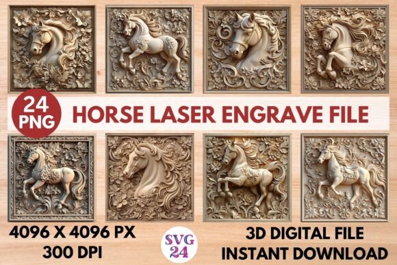 Stunning Horse Laser Engrave Files for Creative Projects